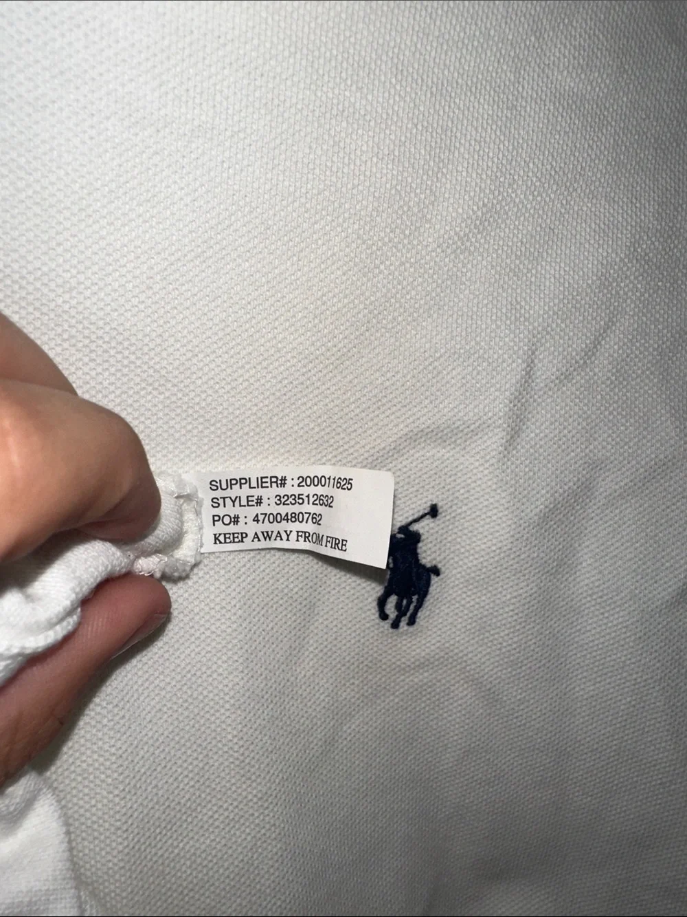 Ralph Lauren White Polo Shirt with Navy Pony